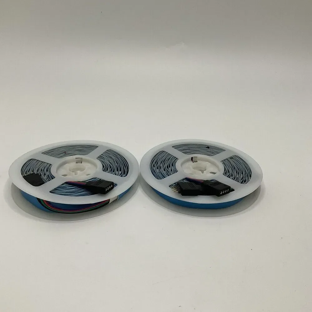 Lot of 2 RGB LED Strip Light Reels 4-Pin Adhesive Tape Untested As Is